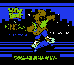 Wally Bear and the No! Gang (Homebrew) — Title screen